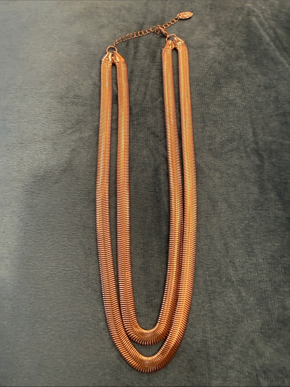 Layered Gold-Tone Triple Snake Chain Necklace for Women
